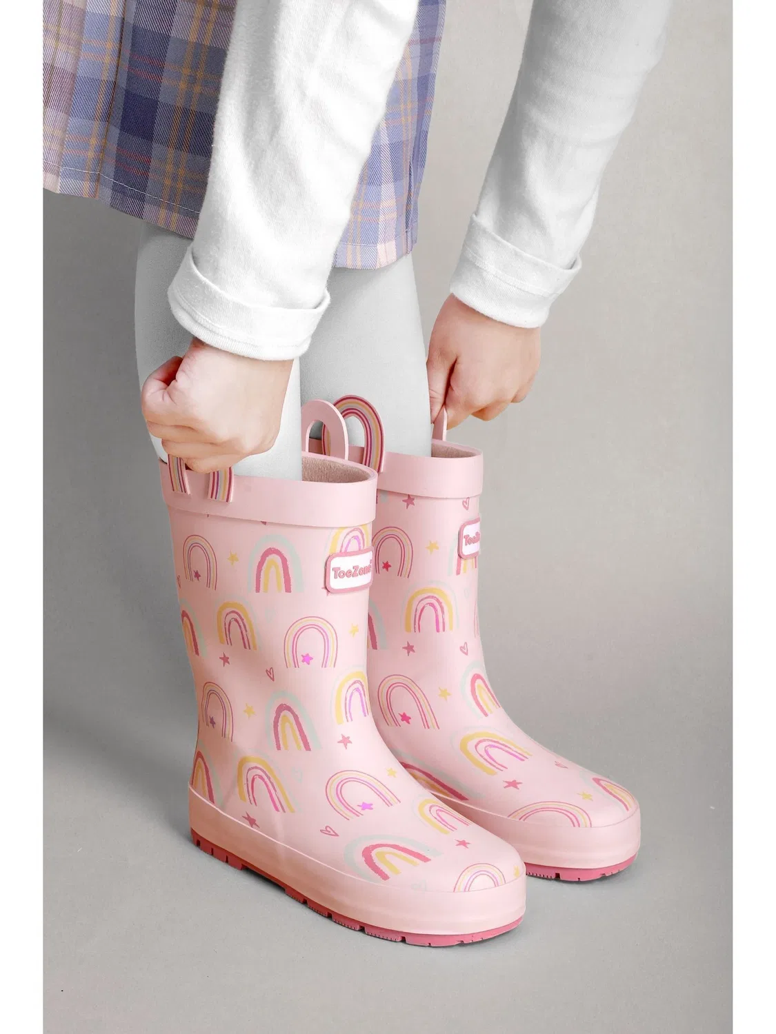 Сапоги резиновые Etta Pink Rainbow Toezone, розовый — фото 3