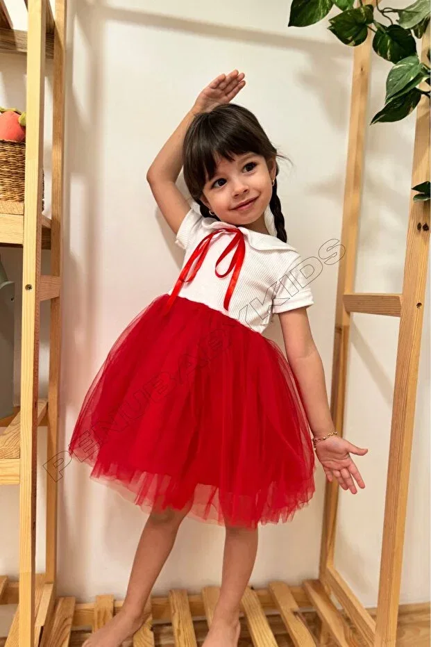 Детское платье для девочек с коротким рукавом heidi Penu Baby Kids, Red