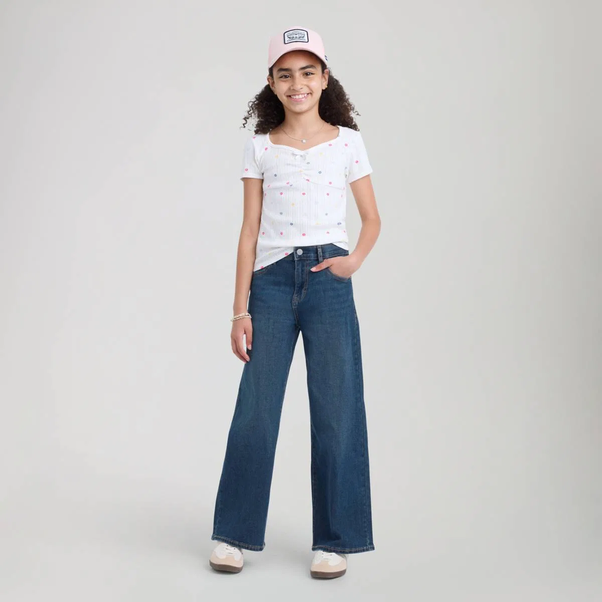 Свободные джинсы с высокой посадкой для девочек 7-16 лет Levi's, Pacific Highway - Dark Wash