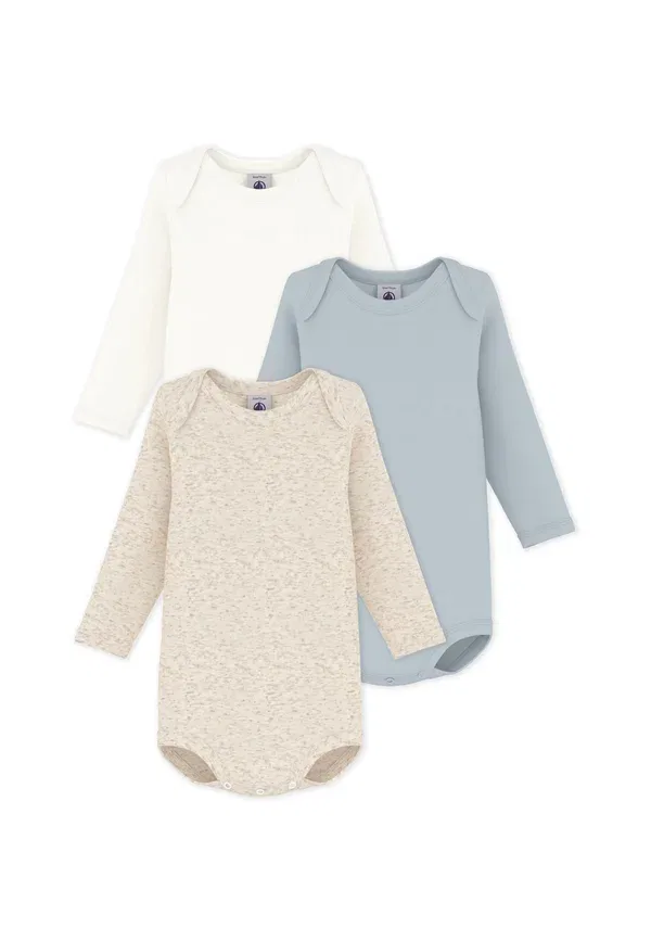Комплект из 3 боди хлопок Bebe cote Petit Bateau multi-coloured, мультиколор