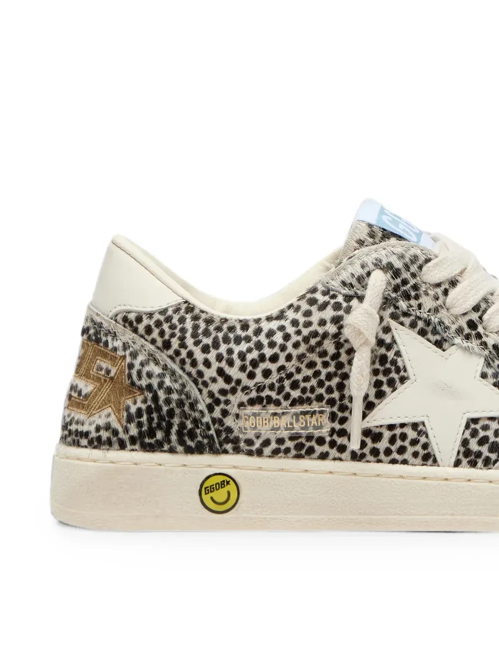 Кеды Ball Star с леопардовым принтом Golden Goose Kids, бежевый — фото 4
