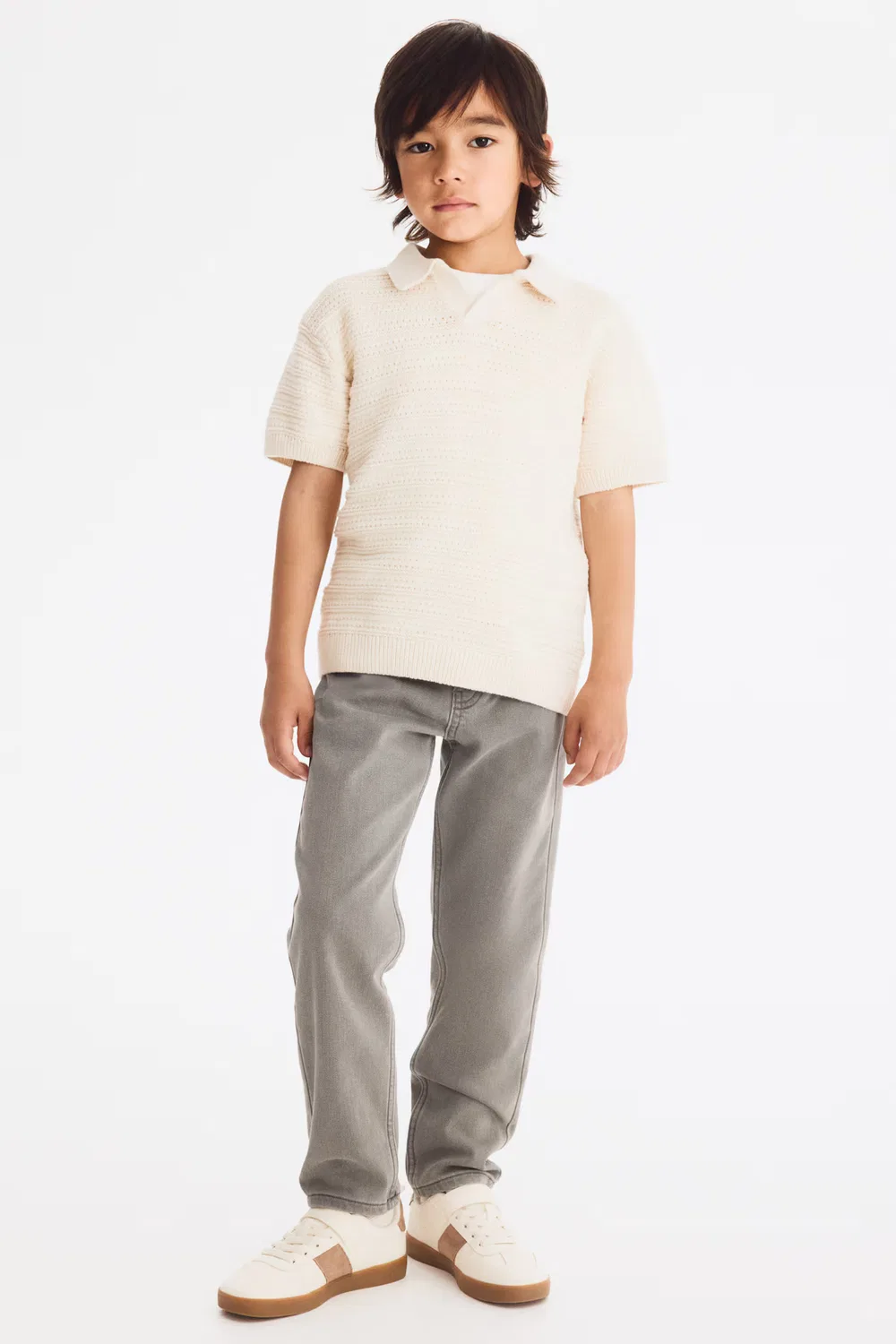Джинсовые спортивные штаны из хлопка H&M, Helles Denimgrau