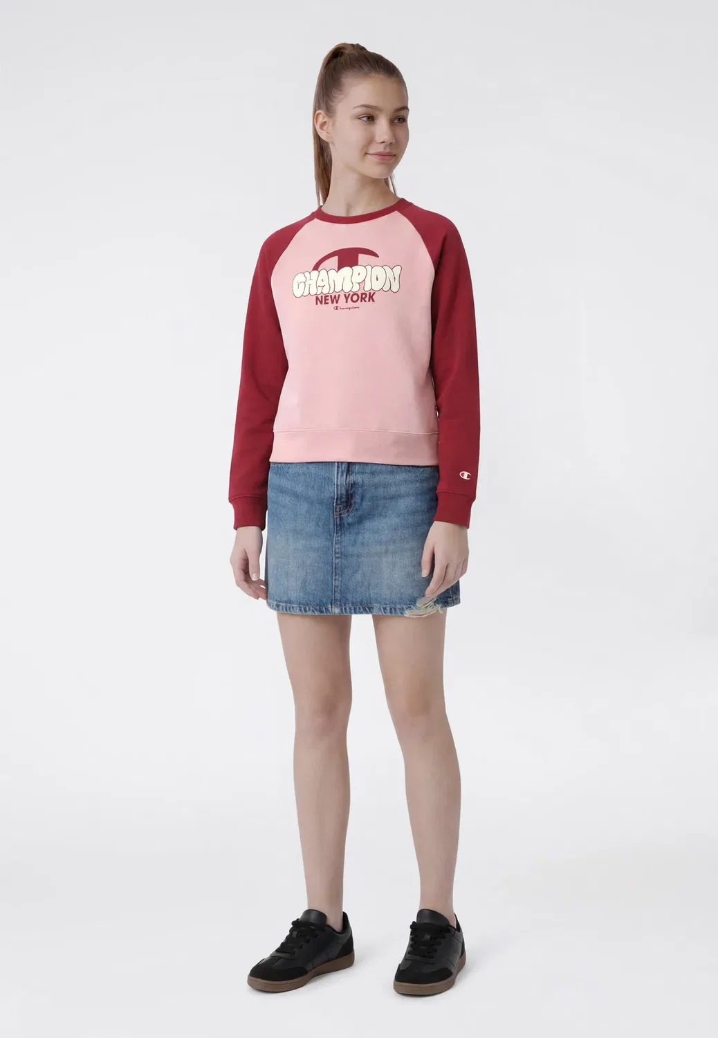 Толстовка с круглым вырезом, стандартный крой Champion, Pink — фото 2