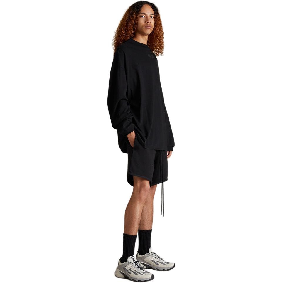 Хлопковая толстовка с логотипом Fear Of God Essentials, черный — фото 3