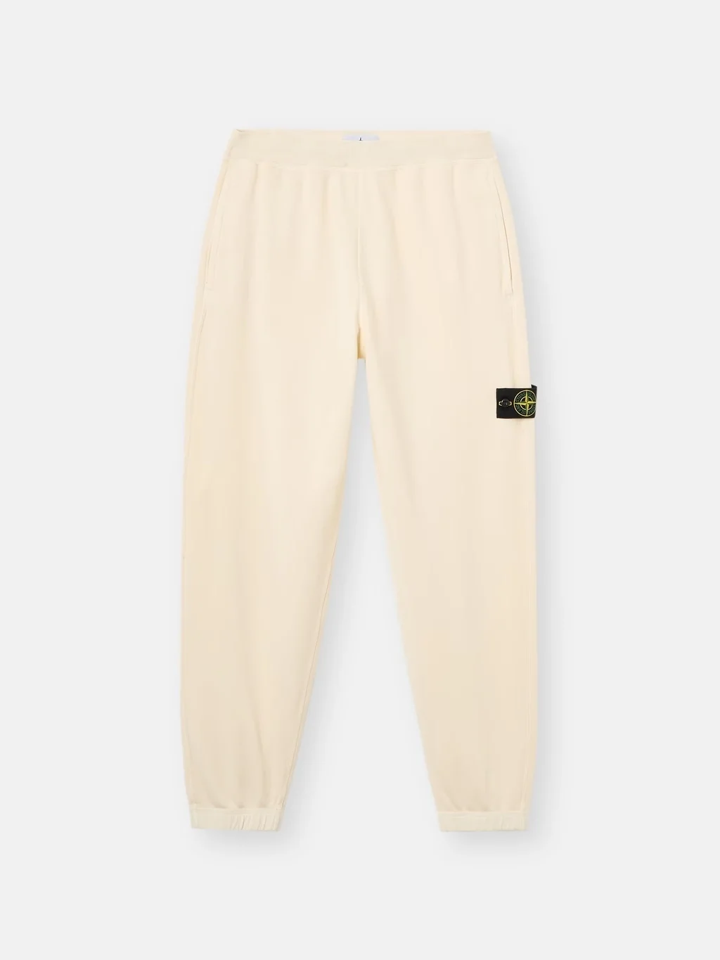 Мужские брюки-джоггеры Stone Island Loose-fit With Pockets And Elasticized Cuffs, айвори — фото 2