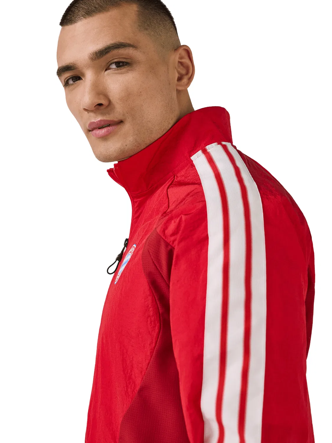 Спортивная куртка Adidas Performance красного цвета — фото 4