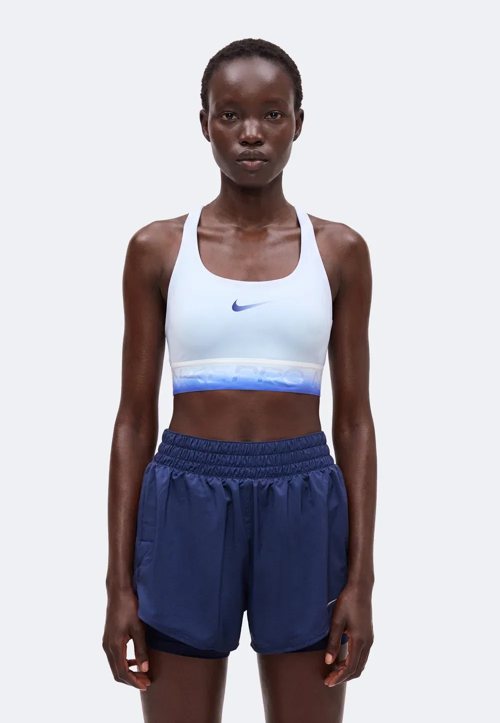 Бюстгальтер - спортивный бюстгальтер средней степени поддержки Nike Performance, Hydrogen Blue/Hydrogen Blue/Old Royal/Old Royal