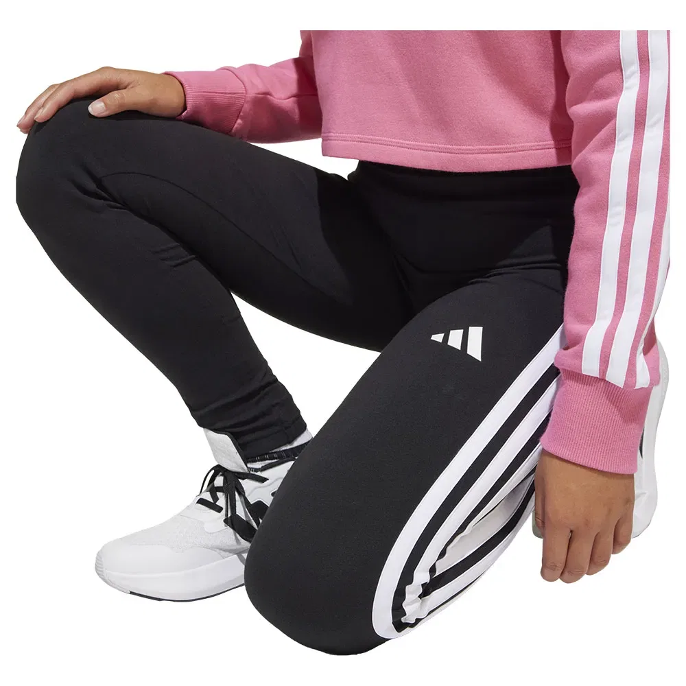 Спортивный костюм Adidas Seasonal Essentials Tiberio 3 Stripes Fleece Leggings, черный — фото 2