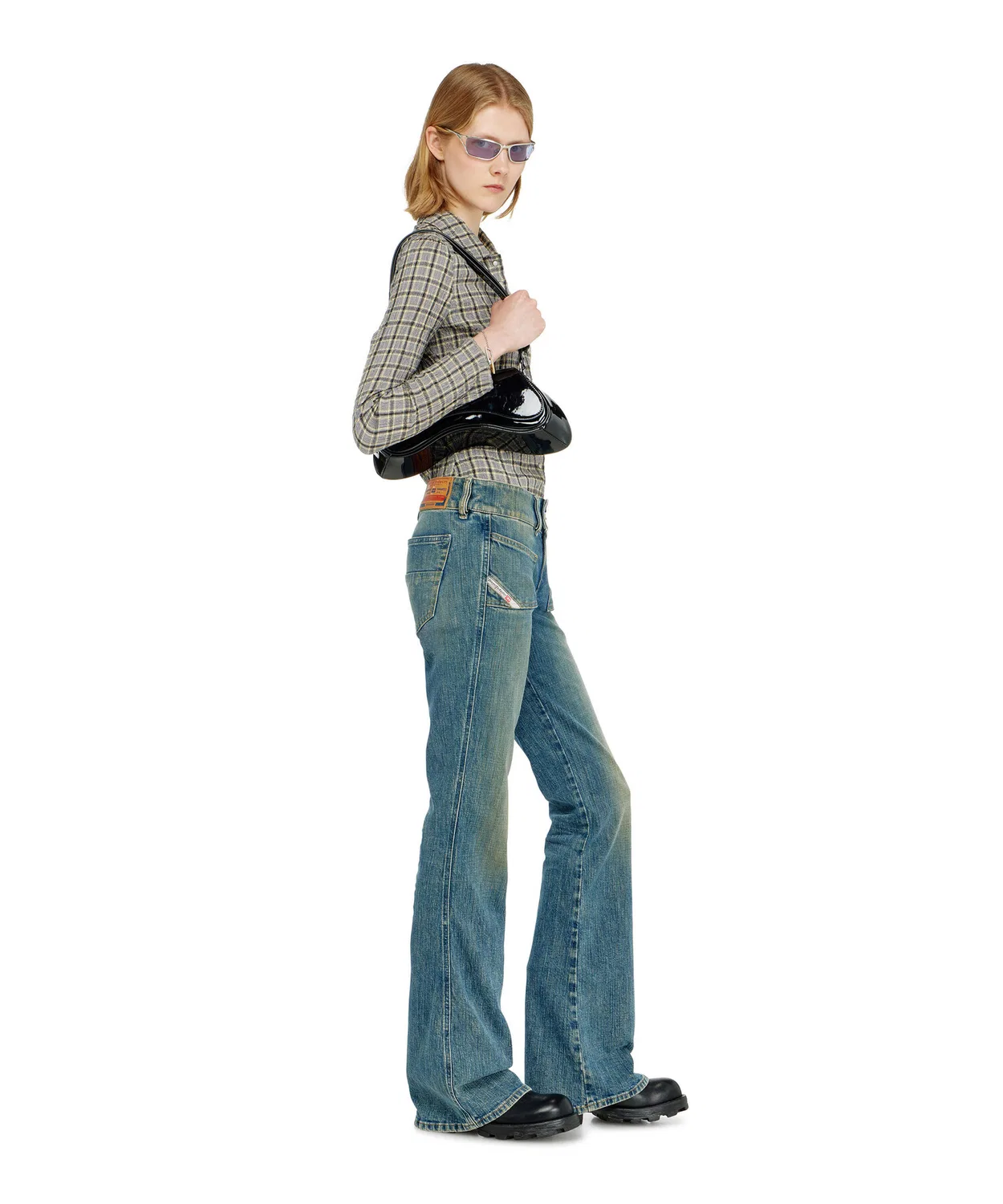 Женские джинсы-клеш с винтажным стилем D-HUSH DIESEL, Indigo Blue — фото 4