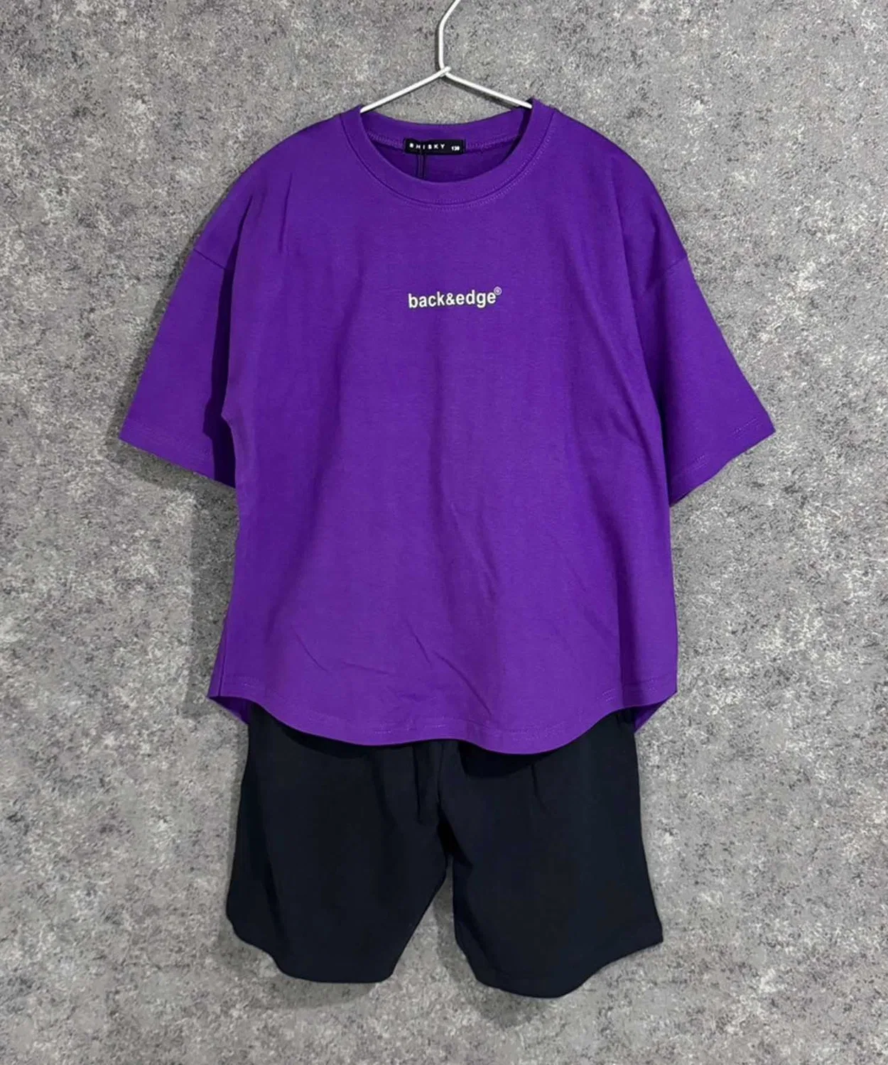 Детский комплект из футболки и шорт с принтом Oversize Set Up SHISKY, Purple — фото 2