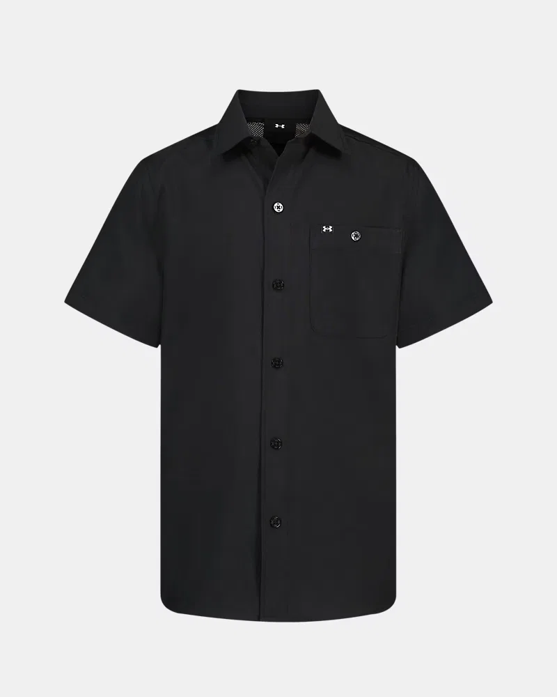 Рубашка для мальчиков с защитой UPF 50+ и влагоотводящей тканью Drift Tide Fish UnderArmour, Black/White