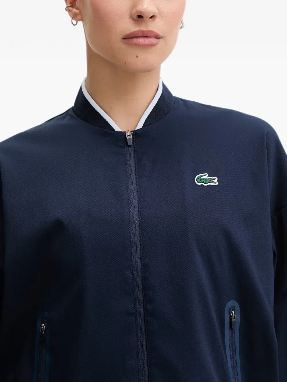 Куртка Lacoste с логотипом, синяя — фото 4