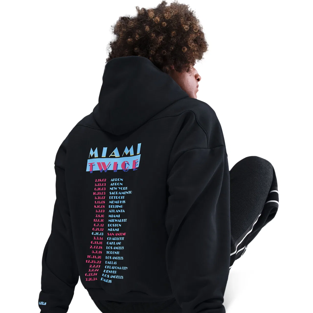 Мужская толстовка Lebron TF SI Brushed Pullover Nike, белый/черный — фото 2