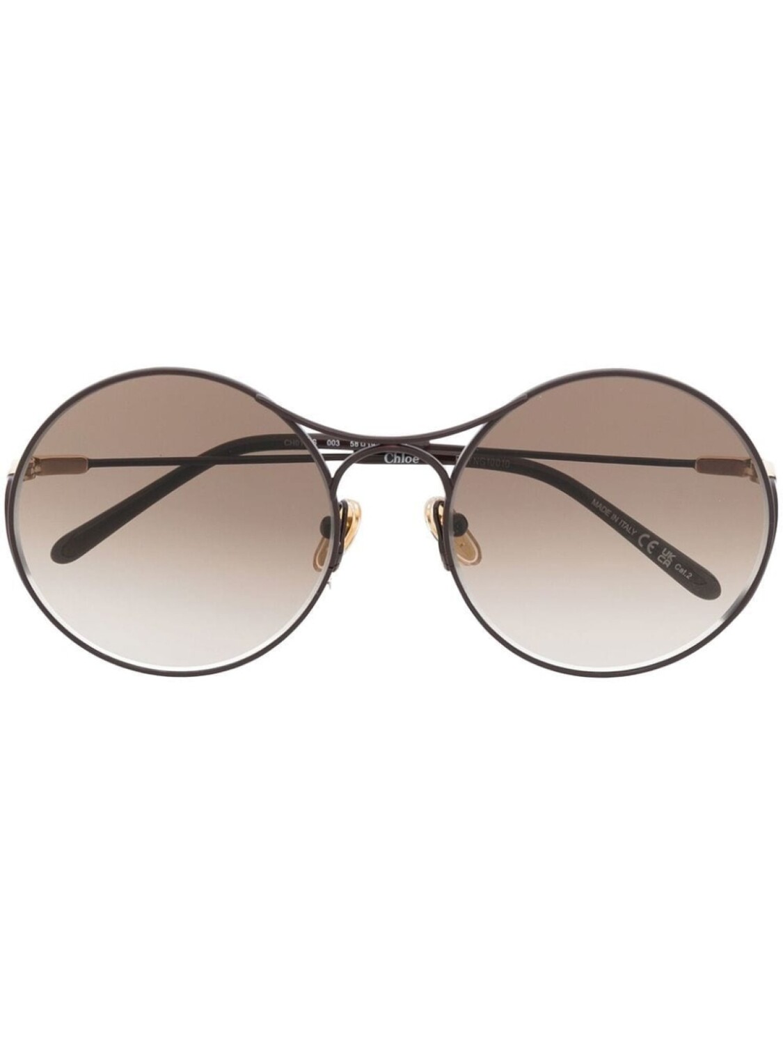 

Chloé Eyewear солнцезащитные очки в круглой оправе, коричневый