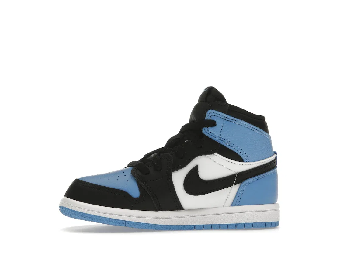 Детские кроссовки с принтом Jordan 1 Retro High OG UNC Toe Jordan, University Blue/Black/White — фото 3
