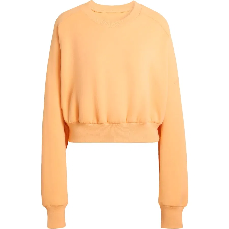 Женский свитшот свободного кроя с реглан-рукавами Soft Lux Loose adidas, Светло-оранжевый — фото 3