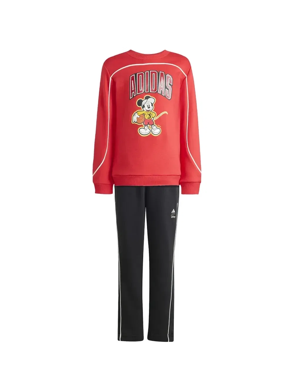 Спортивный костюм с графическим рисунком Микки Мауса Adidas Kids, красный