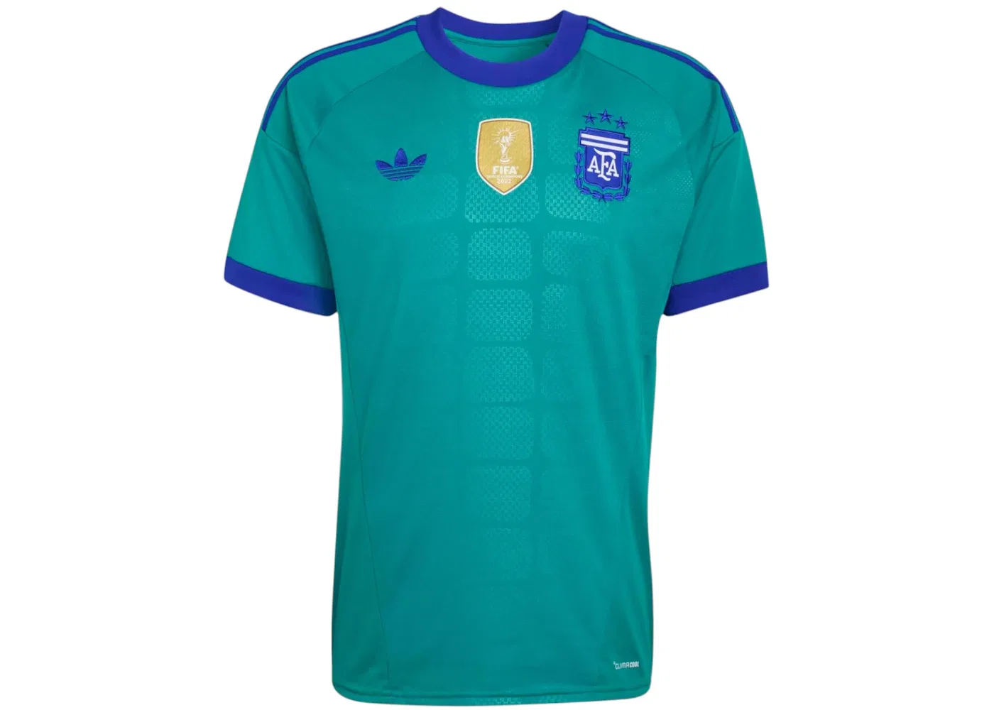 Мужская футбольная вратарская футболка Argentina 26 Away Goalkeeper Jersey Adidas, Pure Teal