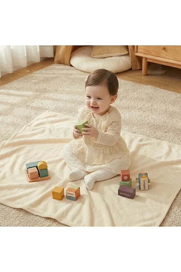 Детский комплект платья и жакета с кружевом для девочек Miniborn, Nude Color — фото 3