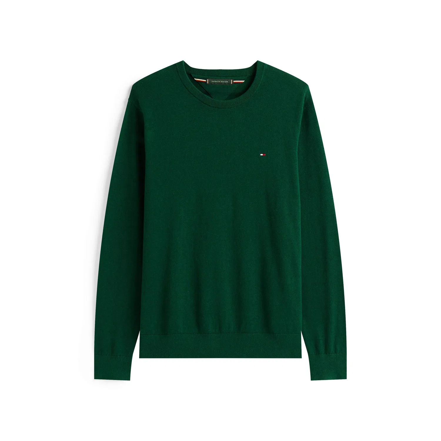 Мужской свитшот с круглым вырезом Essential Cotton Tommy Hilfiger, Ornamental Green Heather — фото 4