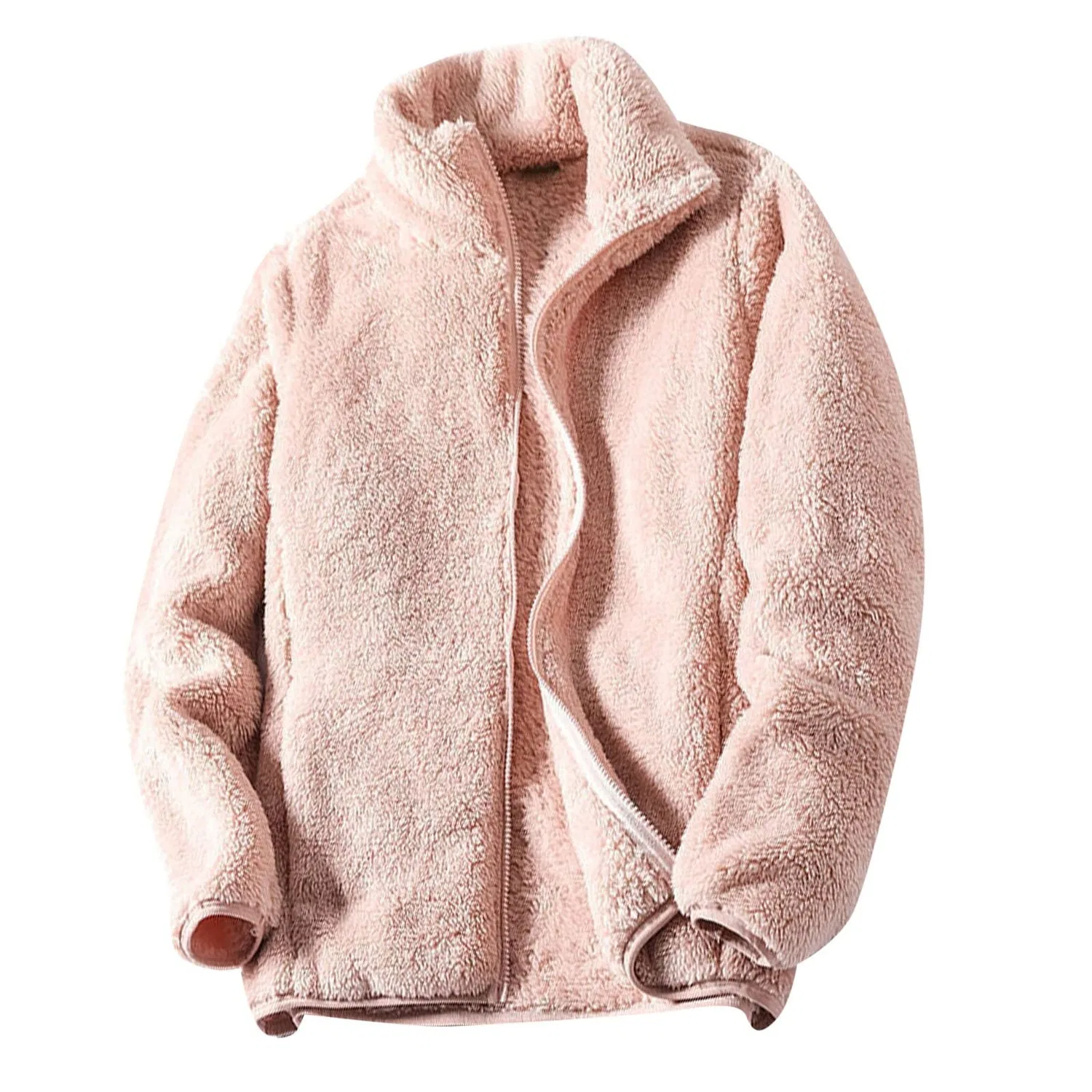 Женское зимнее пальто из флиса с хлопковым наполнителем, rosa