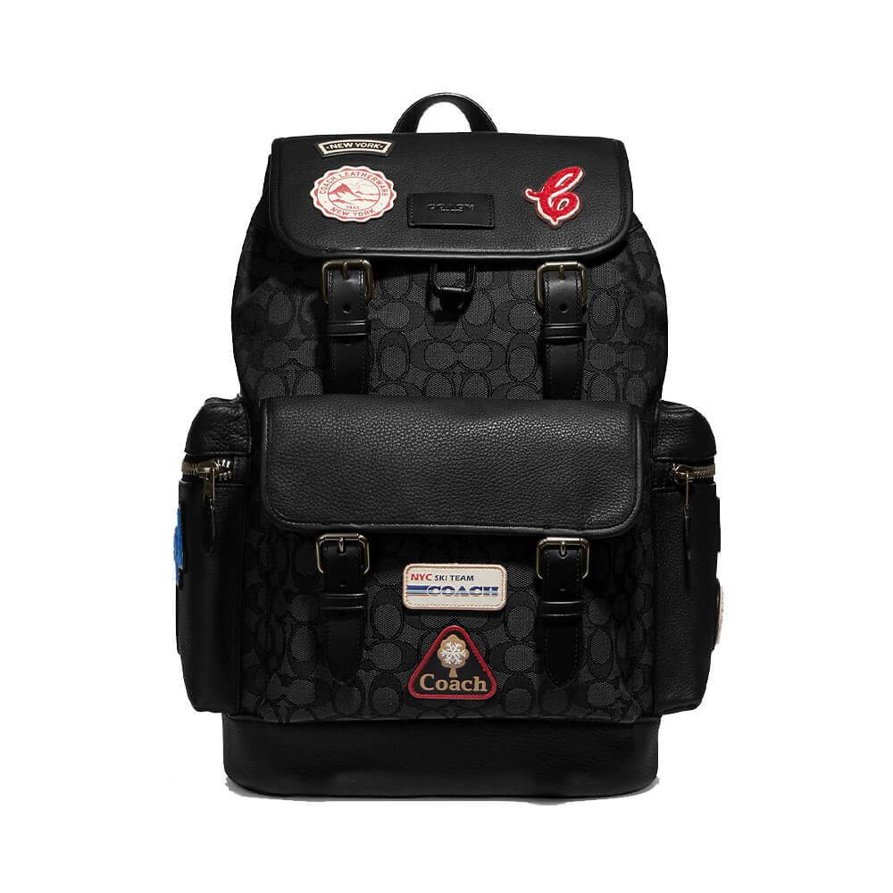

Рюкзак Coach Outlet Sprint Jacquard with Ski Patches, чёрный