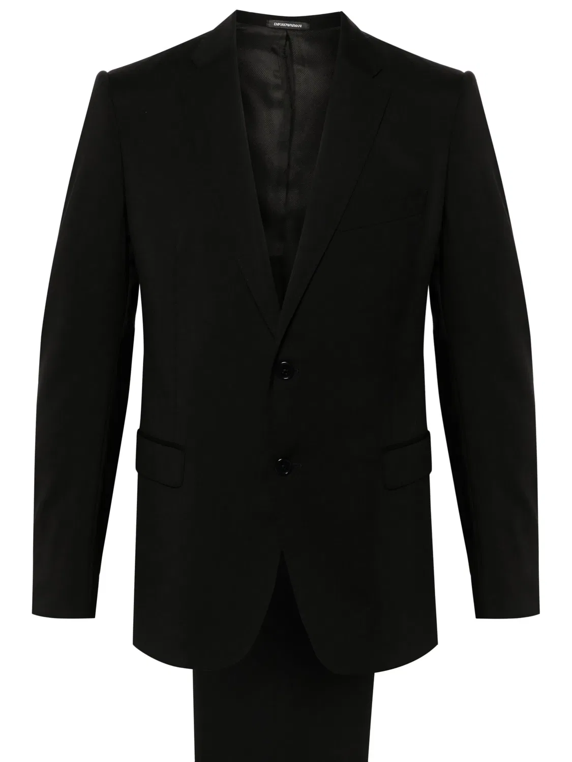 Костюм из чистой шерсти Emporio Armani, черный