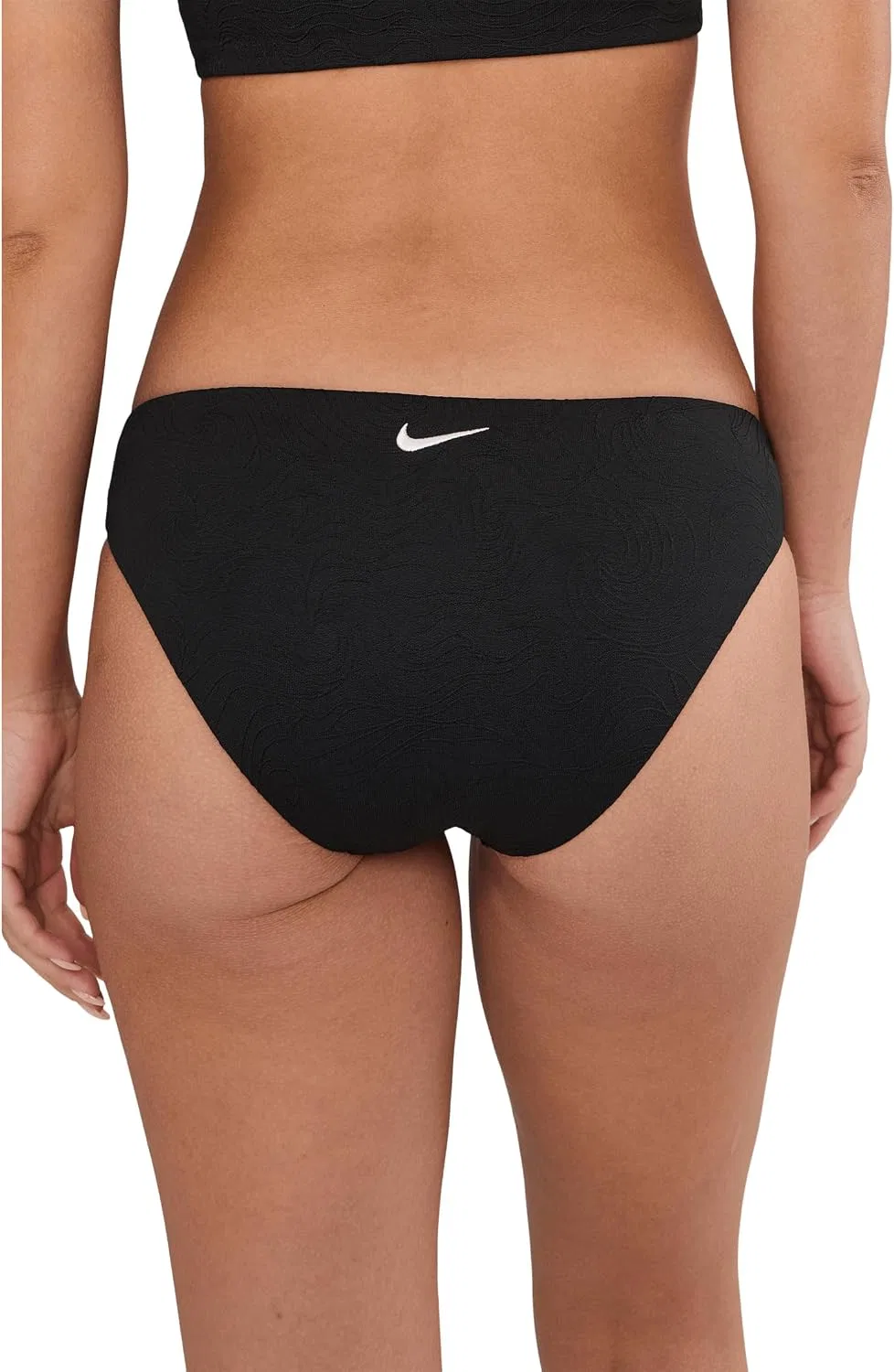 Женские бикини-шорты с жаккардовой текстурой Line Wave Nike, Black — фото 3