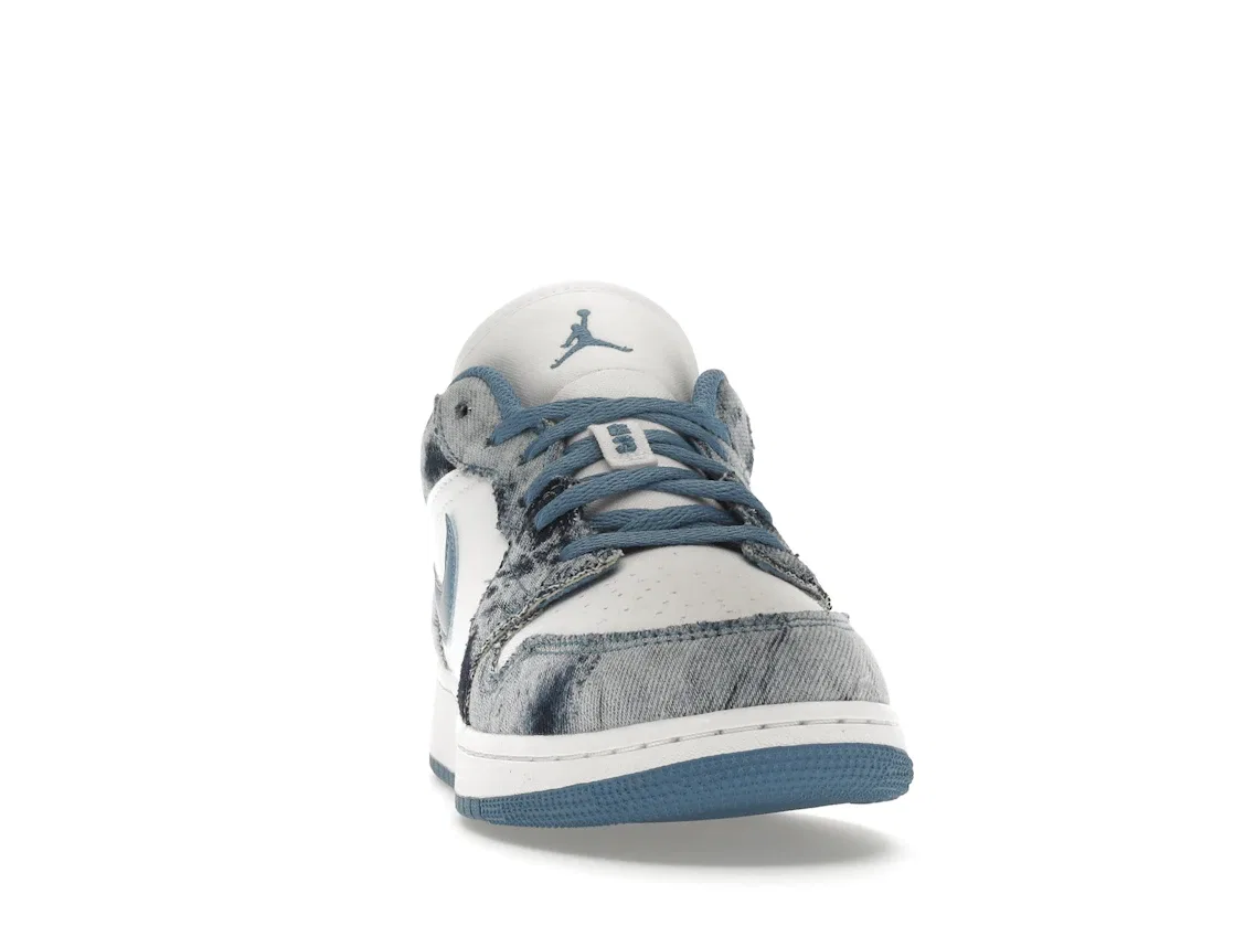 Детские кроссовки Lifestyle с принтом Jordan 1 Low, Blue/Denim/White — фото 2