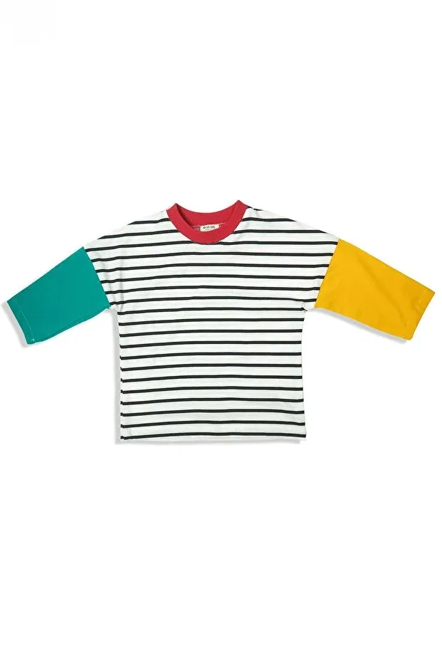 Детские свитшот для девочек с длинным рукавом Catz Kids, Black White Yellow Green — фото 4