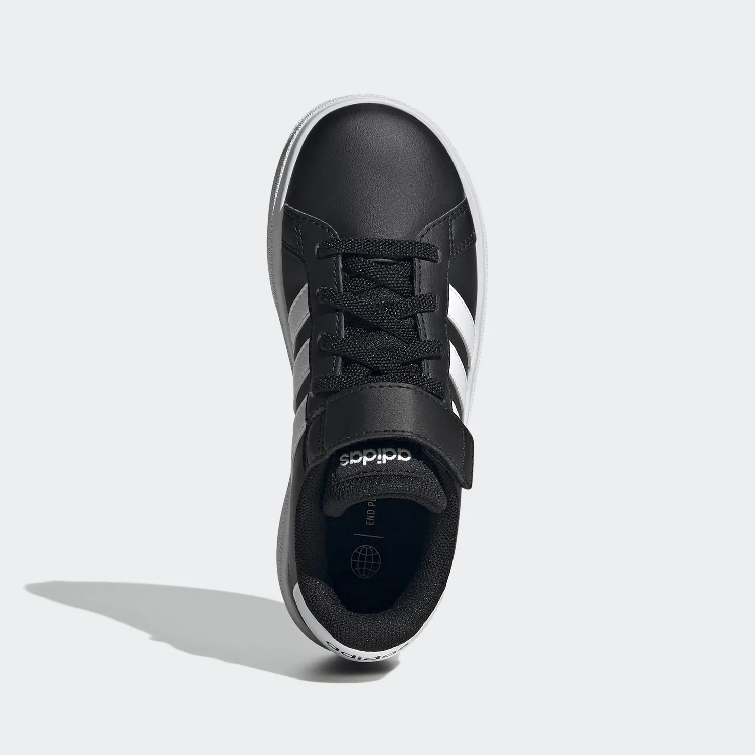 Детские кроссовки для мальчиков с цельной подошвой Grand Court 2.0 Adidas, Core Black Ftwr White Core Black — фото 3