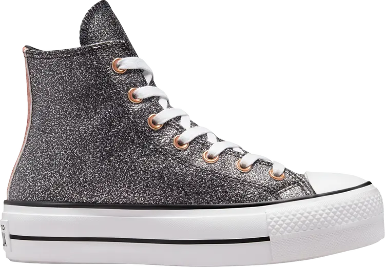 

Кроссовки Converse Wmns Chuck Taylor All Star Lift Platform High Metallic Glitter, черный