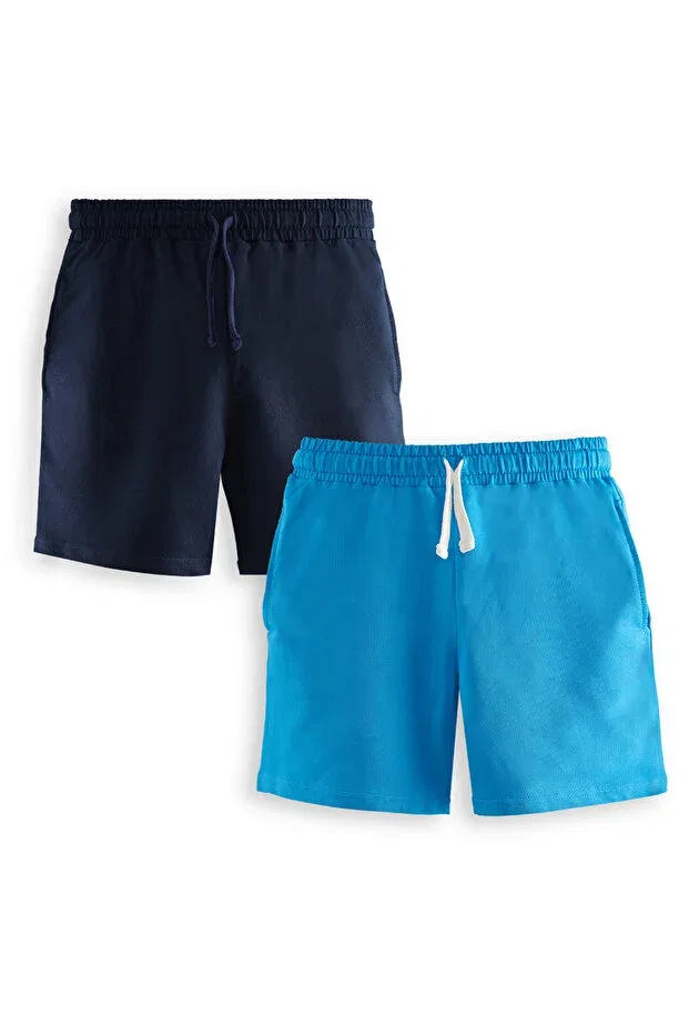 Детские шорты для мальчиков хлопковые комплект 2 шт Basics Denokids, Navy Blue — фото 3