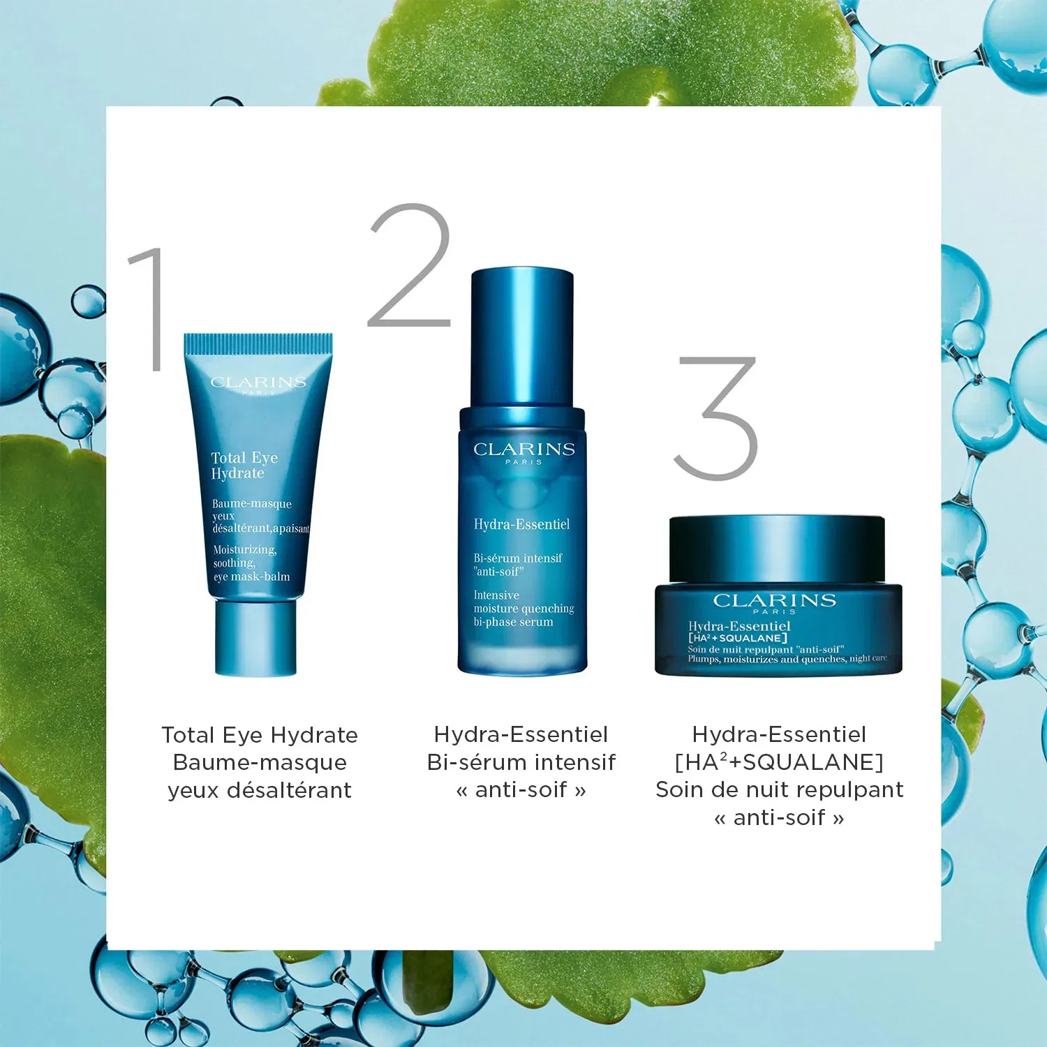 Ночной крем CLARINS Hydra-Essentiel [HA²] Soin de nuit repulpant "anti-soif" 50 мл — фото 4
