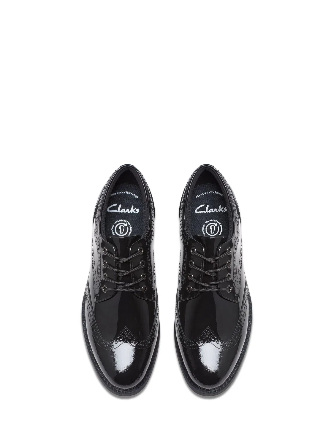 Туфли дерби Clarks Tapa Pure, лакированные, черные — фото 4