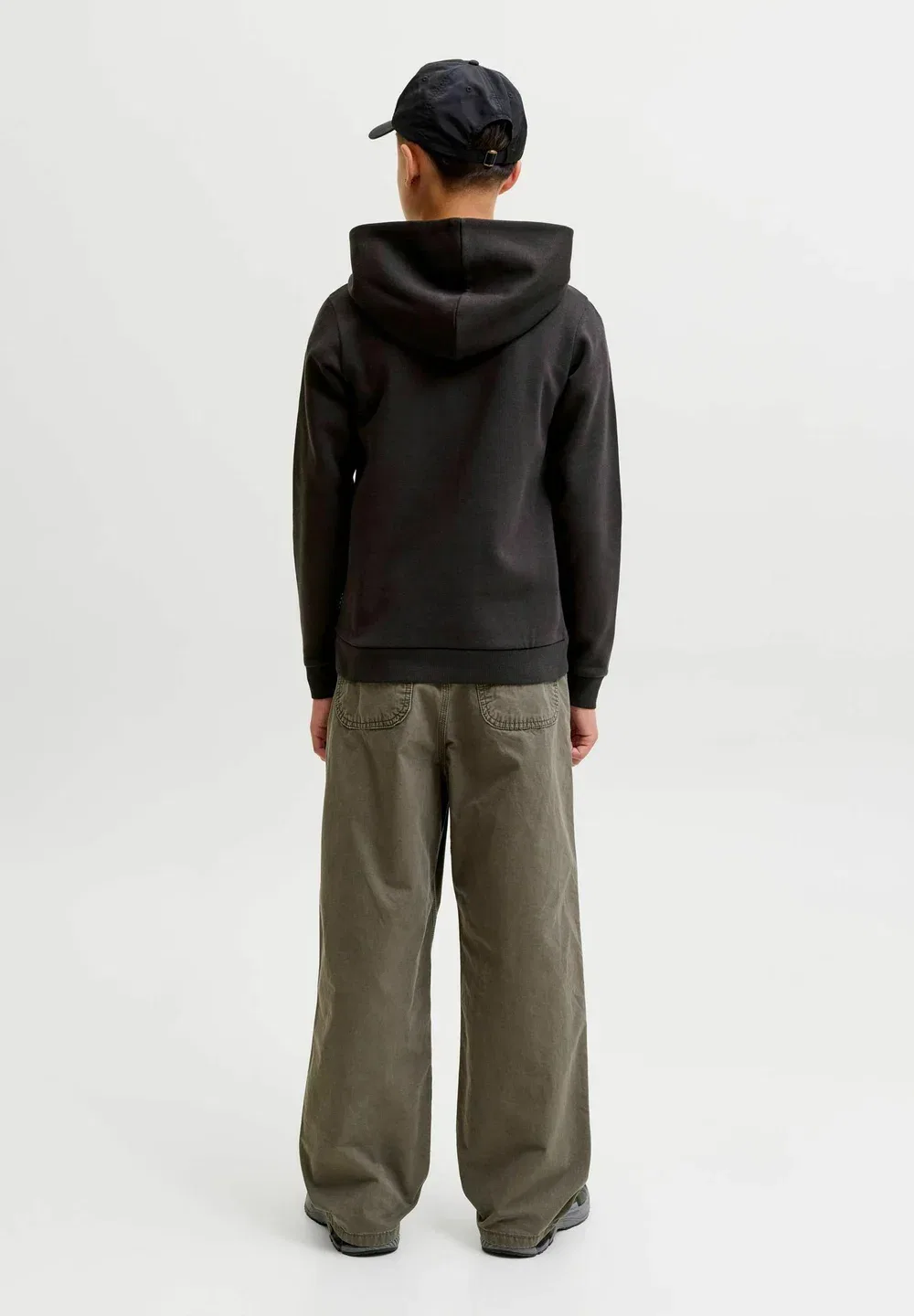 Толстовка, толстовка для подростков - худи Jack & Jones Junior, Black — фото 3