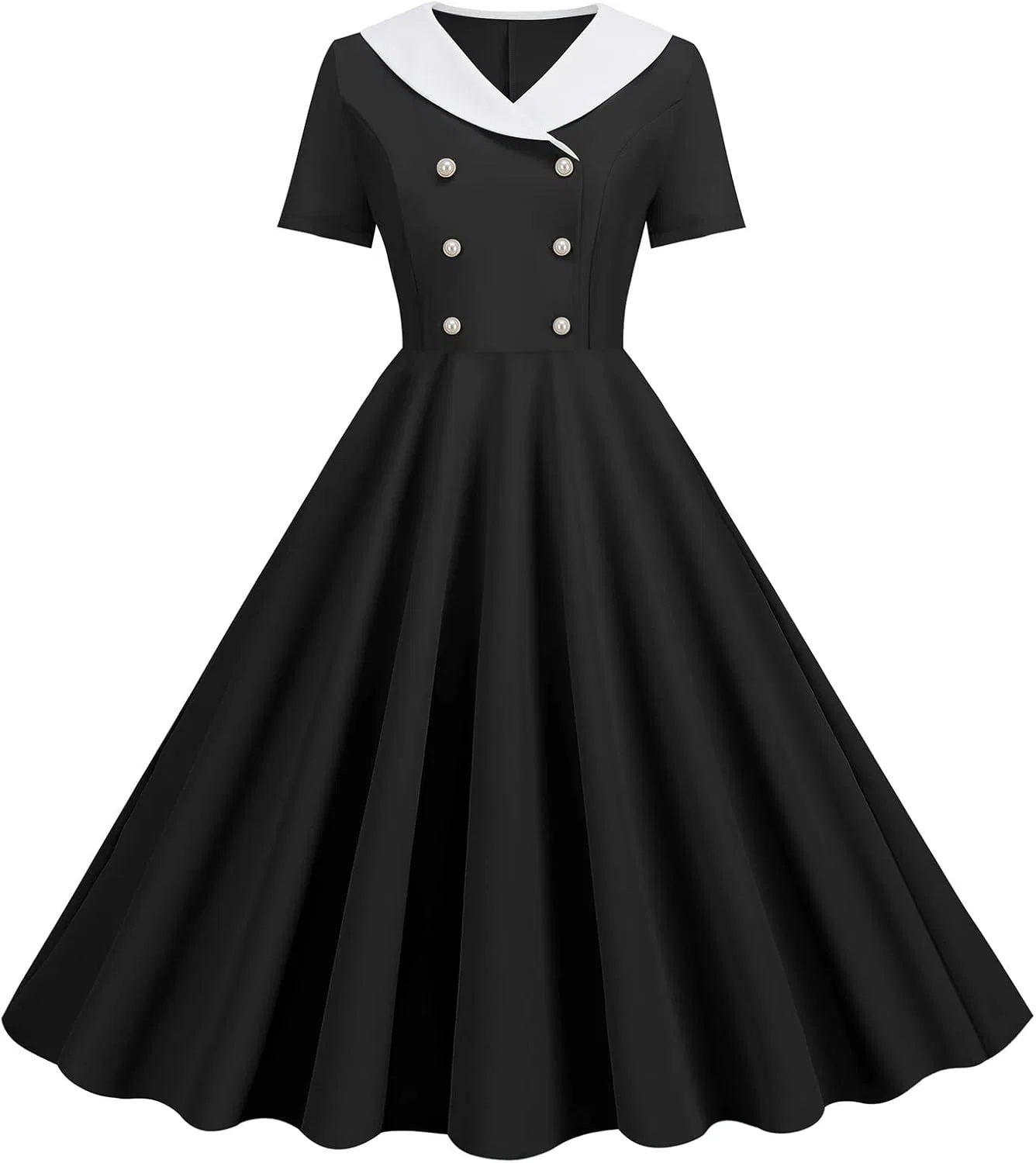 Женское коктейльное платье A-line 1950s Vintage, Black