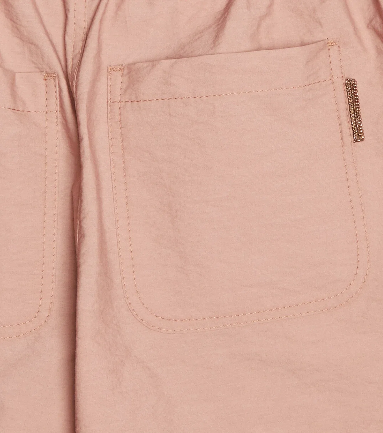 Комбинезон с эластичным поясом Brunello Cucinelli Kids, розовый — фото 3