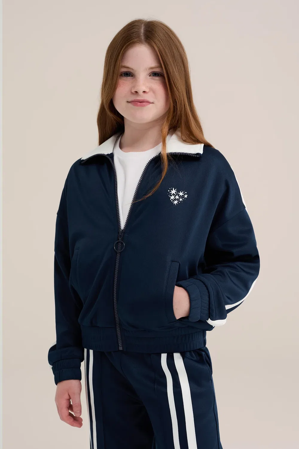 Толстовка на молнии We Fashion, Dark Blue — фото 3
