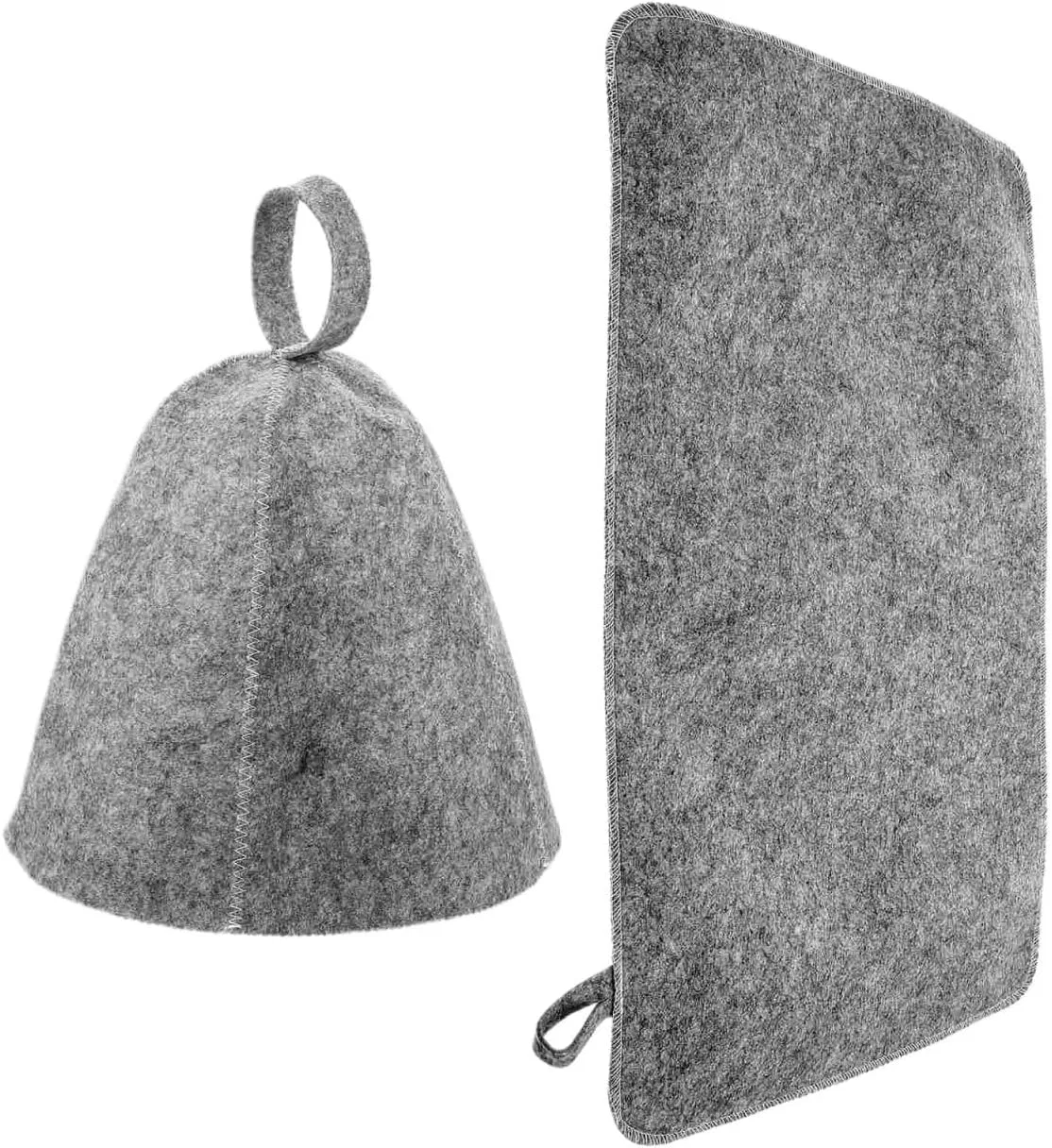 Шапочка для сауны из фетра, 2 шт, HUWOYG, Серый