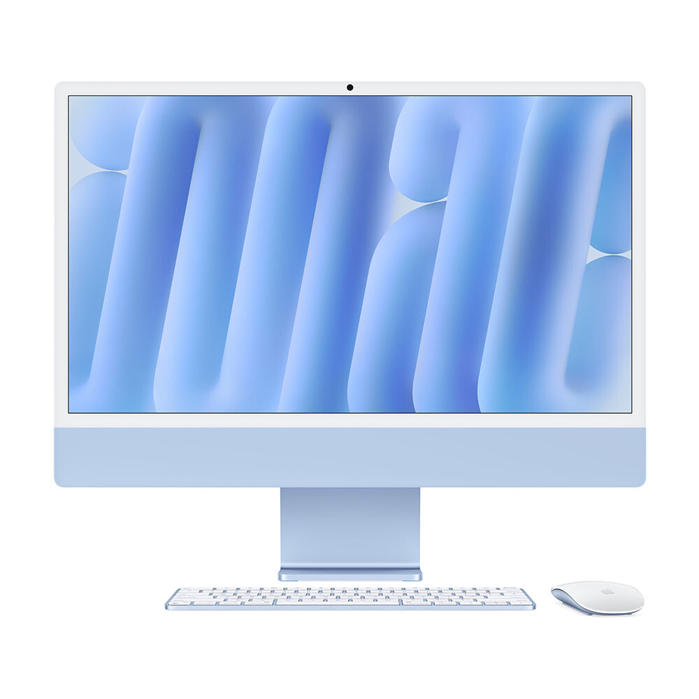 

Моноблок Apple iMac 24'' М4 (2024), 10 CPU/10 GPU, 24 ГБ/1 ТБ, Standard glass, Blue, английская клавиатура