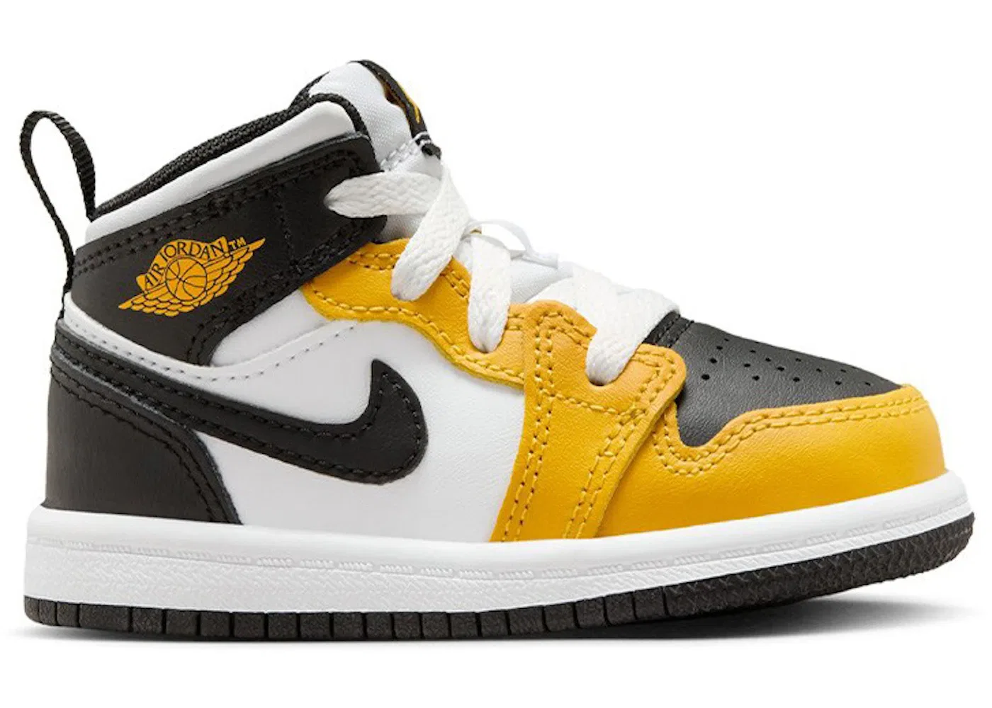 Детские кроссовки с высоким берцем Jordan 1 Mid Jordan, Yellow Ochre/Black/White/Yellow Ochre