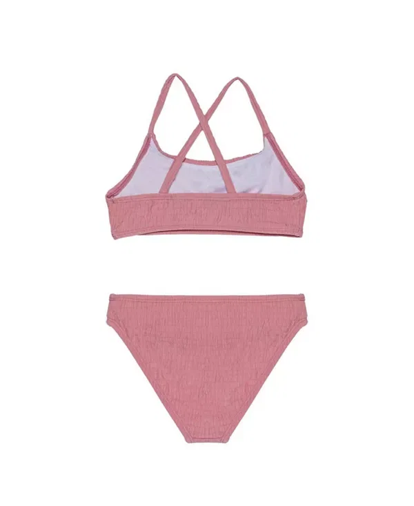 Детский купальник для девочек с текстурой Neapolitan Textured Criss Cross Strap Swim Set Gottex Kids, розовый — фото 2