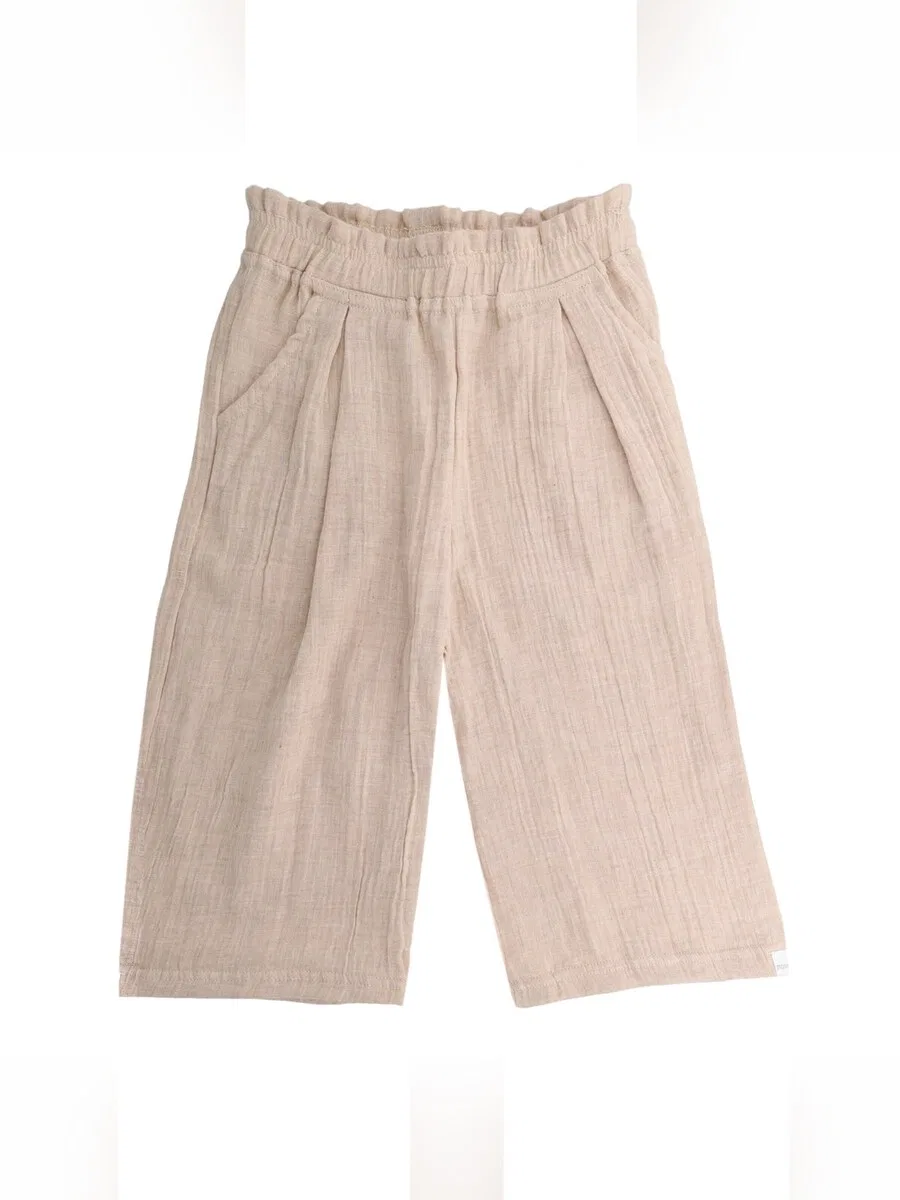Широкие шорты MAXIMO 'GOTS MINI GIRL-Culotte Musselinstoff' бежевого цвета