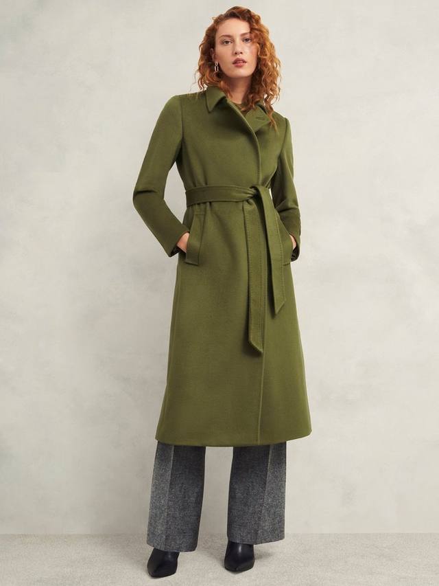 

Пальто из чистой шерсти petite livia Hobbs, цвет Kelp Green
