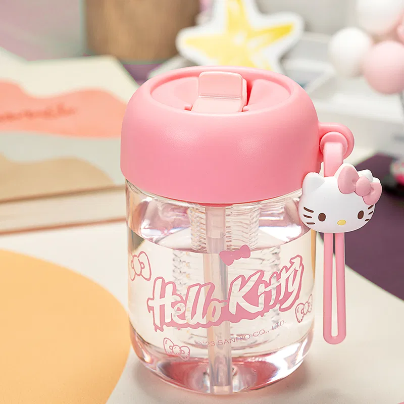 Детская кружка с крышкой 400 мл My Melody Water Cup+Random Charm 1 Pc, Sanrio, Multicolor — фото 4