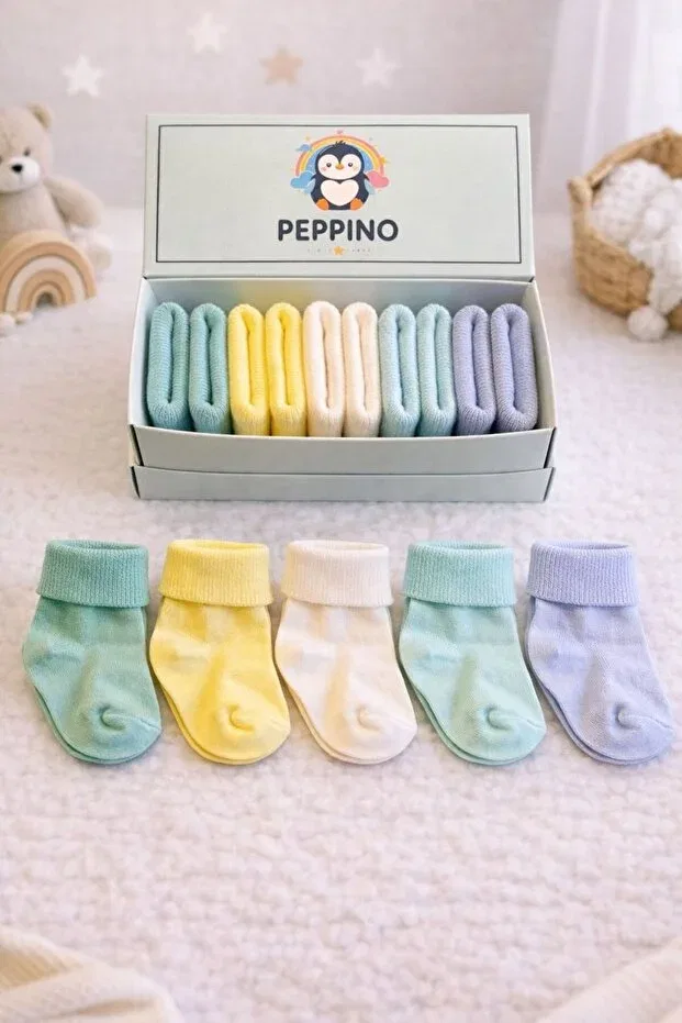 Детские носки хлопковые 5 шт Peppino, Turquoise