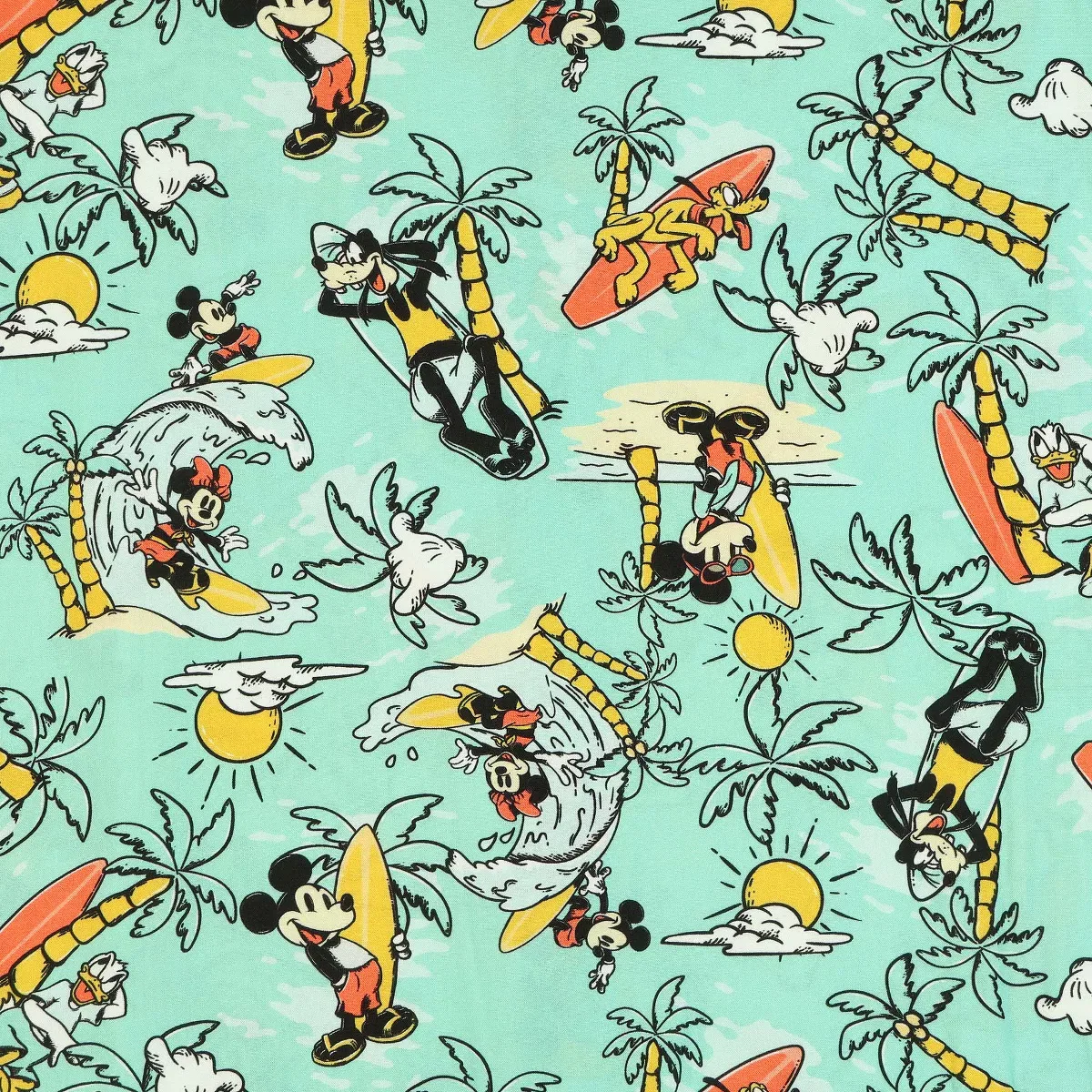 Детская рубашка с принтом Seven Times Six Disney Mickey and Friends Hawaiian Shirt Mad Engine, Green — фото 3