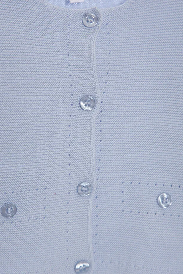 Детский кардиган с пуговицами Newborn button detailed blue cardigan Patachou, 013-Blue — фото 2