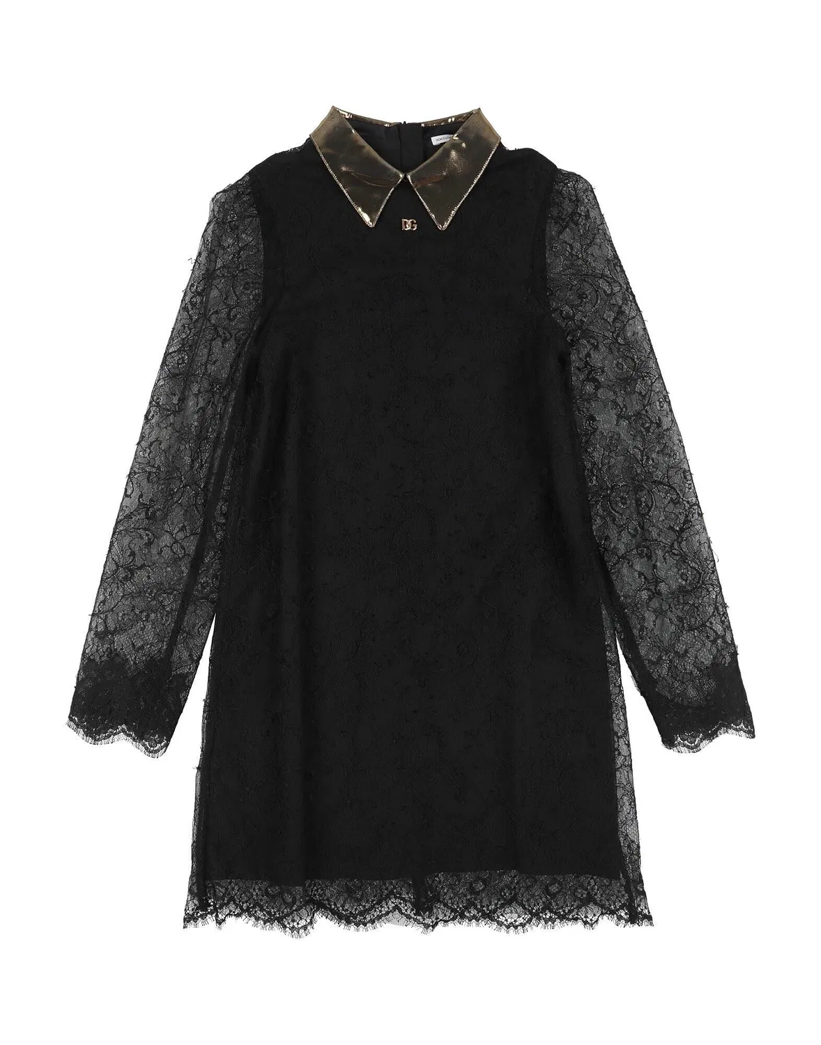 Детское платье для девочек кружевное Dolce&Gabbana, черный